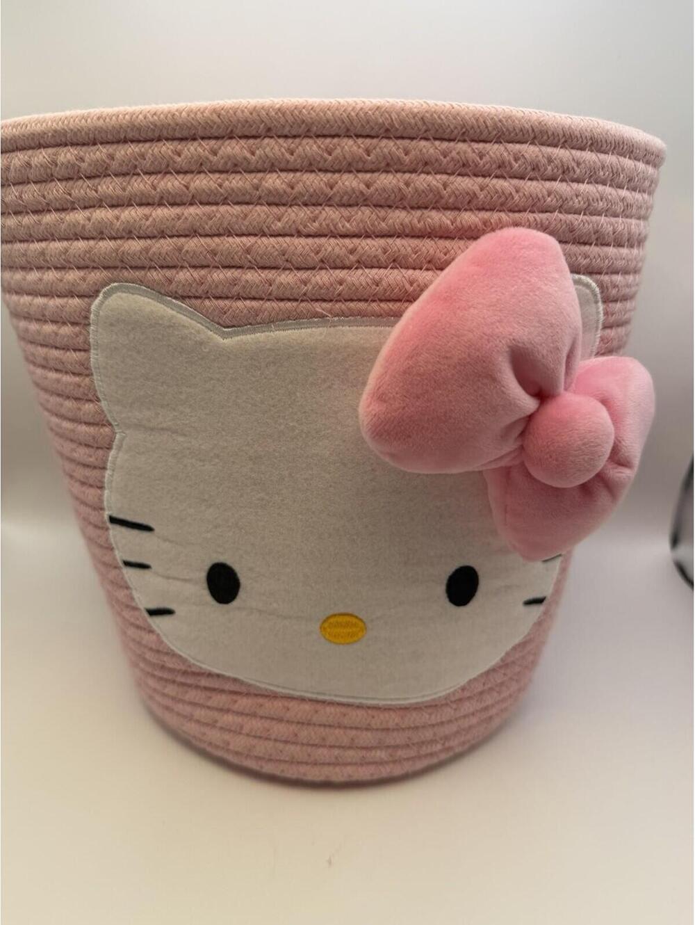 Rare Hello Kitty Rope Storage Bin By Sanrio New With All Tags